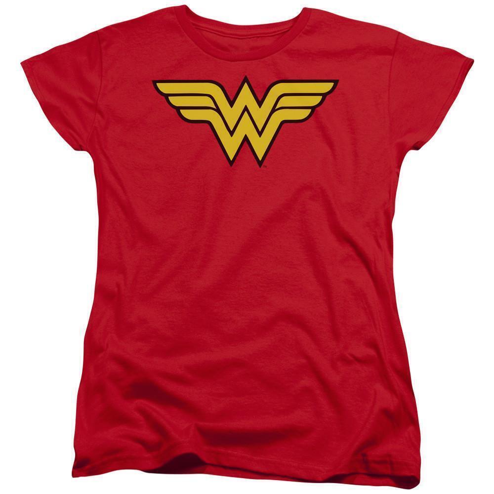 Wonder Woman Logo Womens T Shirt Red